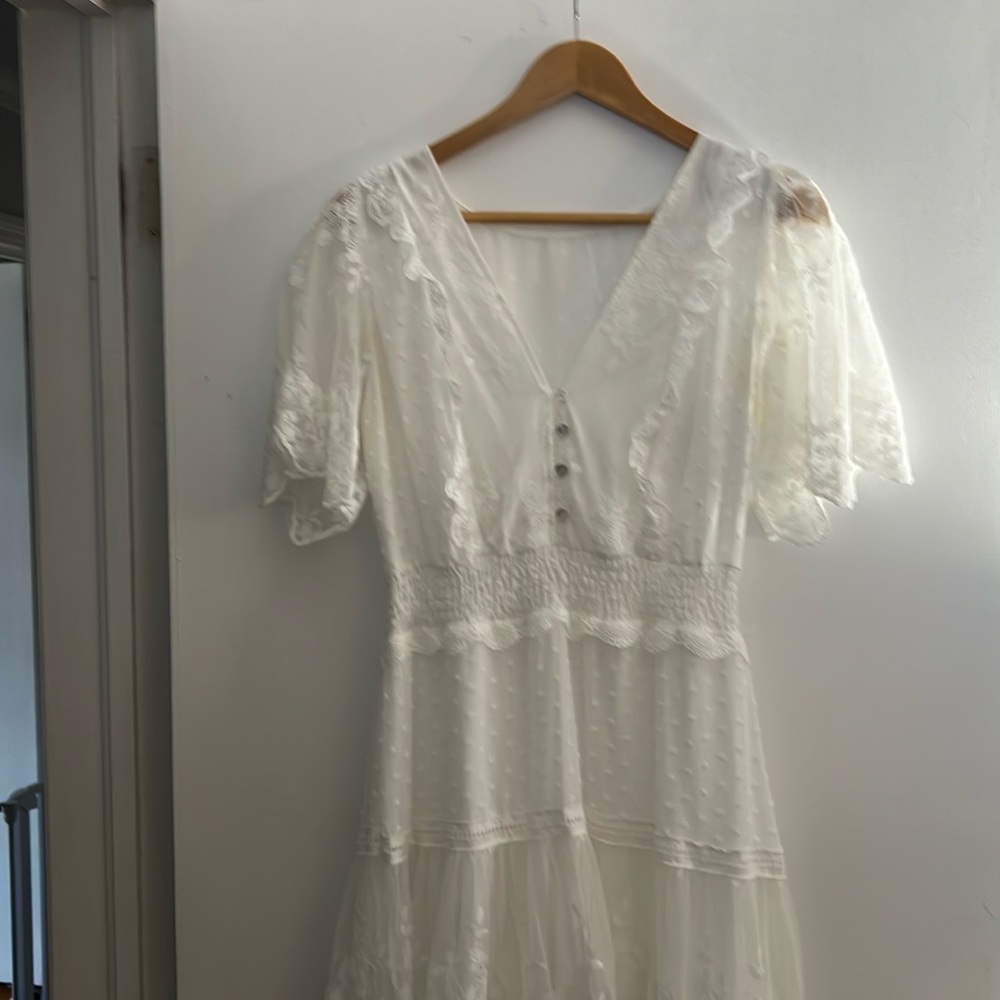 White long Boho dress-great condition